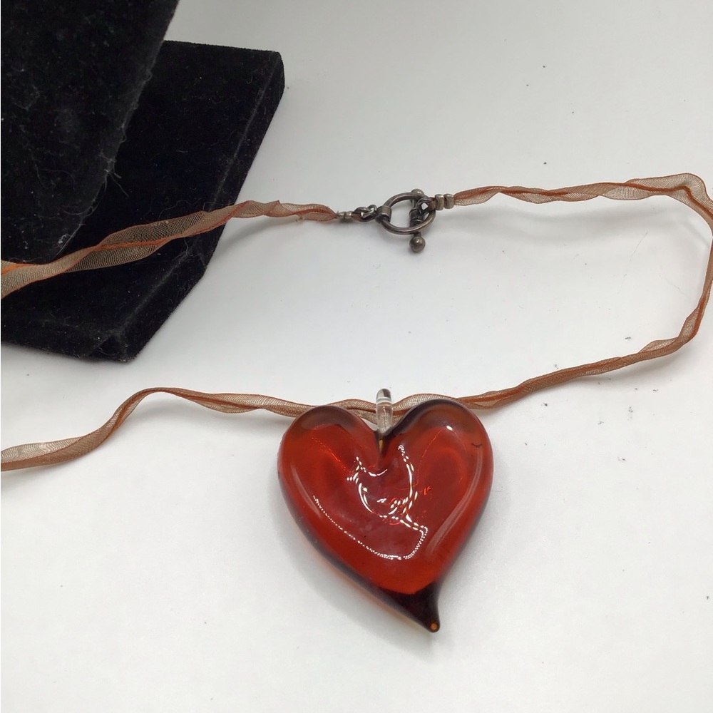 Beautiful Heart Necklace 9” length